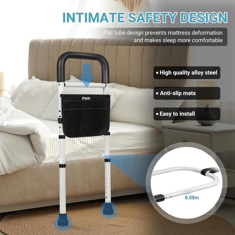 Panta Bed Rails for Elderly Adults Safety, Adjustable Bed Assist Rails for Seniors,Black - Image 4